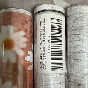 Floral and Wood Wallpaper Rolls